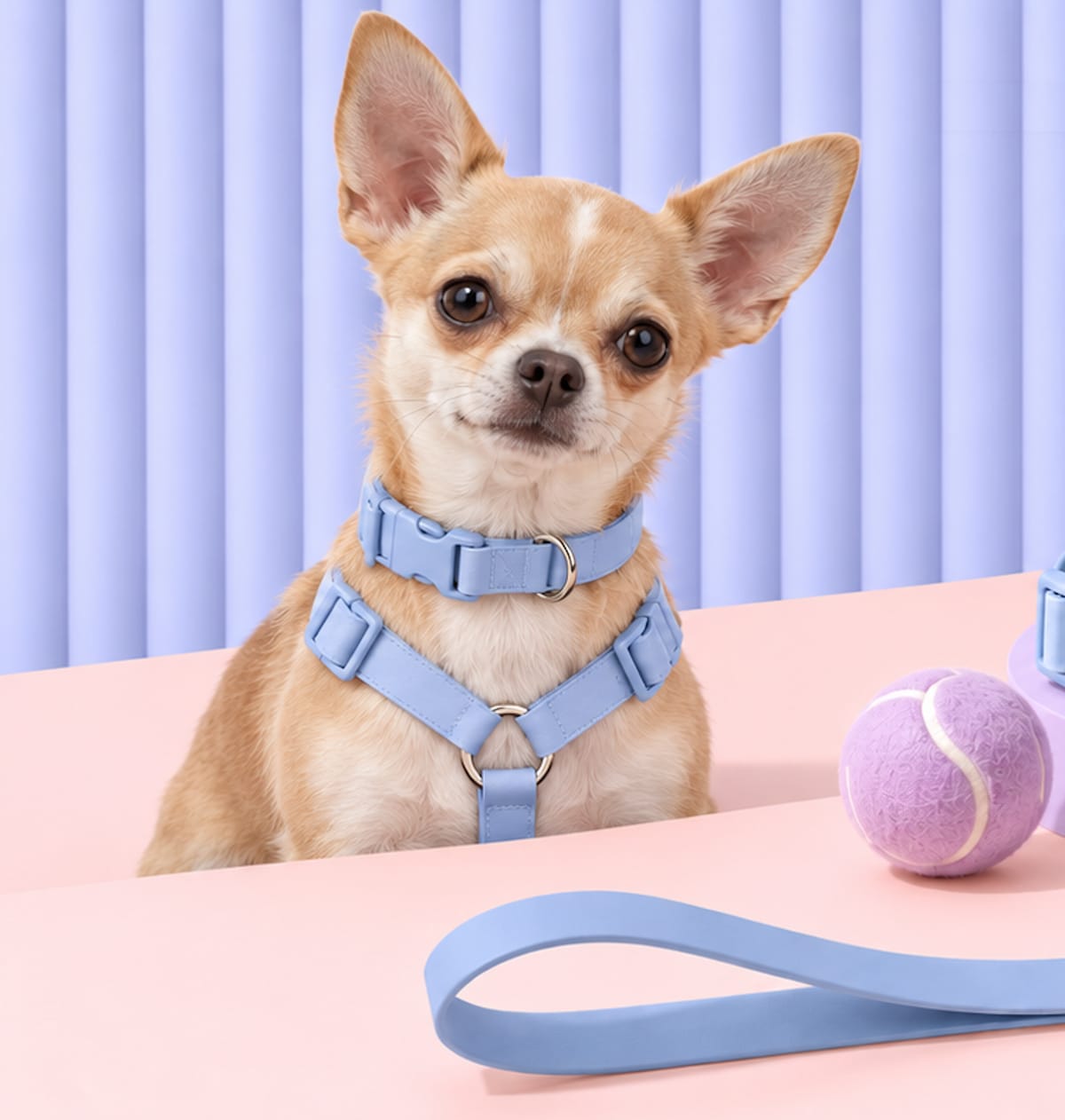 Chihuahua con arnés de goma Wuuff Puppy